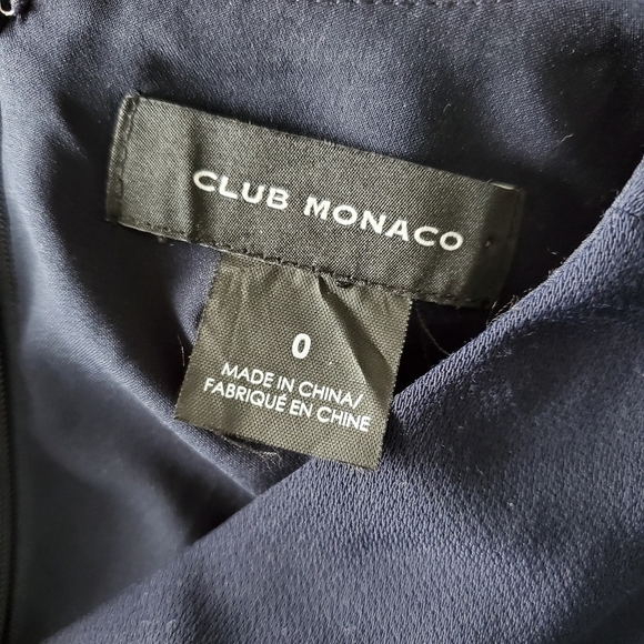 Club Monaco Hidden Zip Jumpsuit Navy Blue - Picture 5 of 7